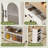 80.7" Expandable Kitchen Island with Dining Table, Solid Wood Grain Countertop with Power Outlet, Mobile Storage Cart with Cabinet & 2 Drawers, Kitchen Prep Table,White