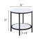 Table basse moderne en faux marbre 1Pc avec étagère de rangement