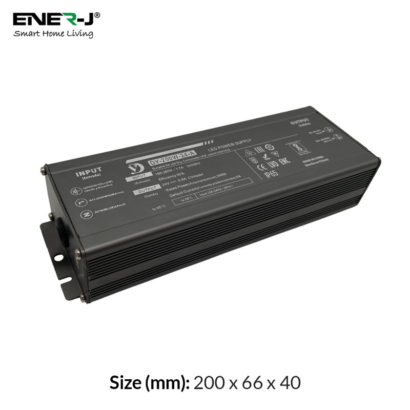 200W 24V-8.3A Waterproof IP67 Power Supply