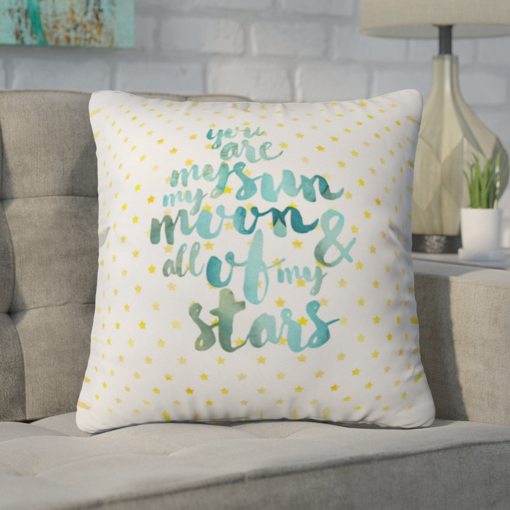 Hello Sayang You Are My Sun My Moon and All of My Stars Outdoor Throw Pillow Deny Designs 