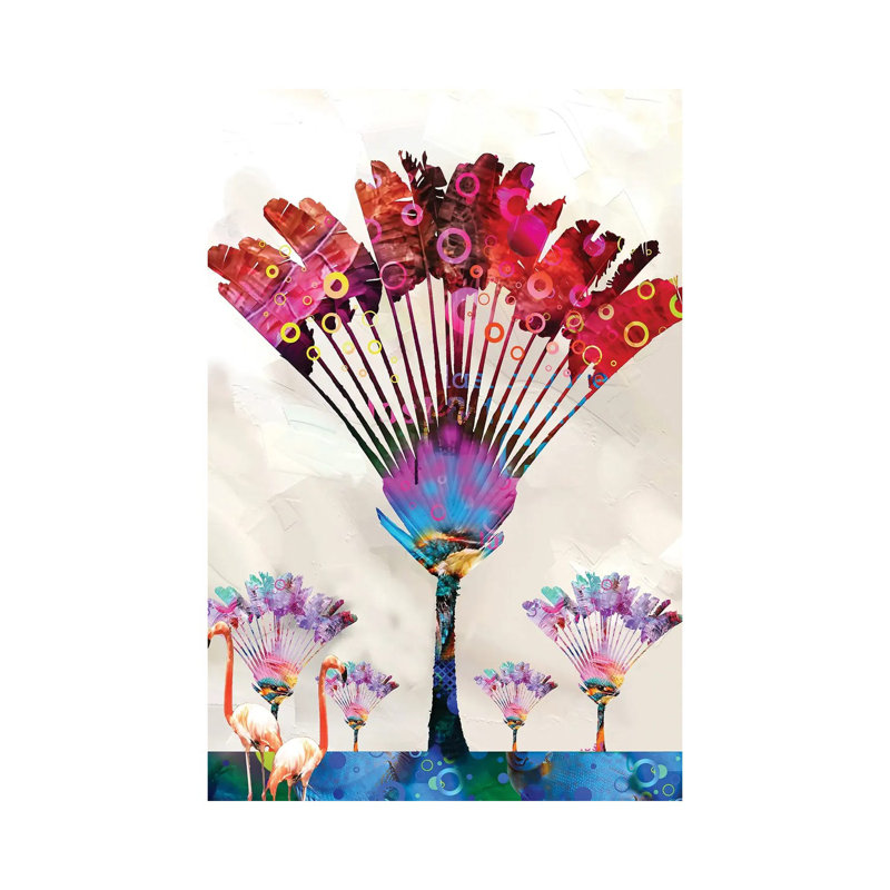 «Traveller Palm Tree» par - Toile tendue, H 12 po x l 8 po x P 0,75 po