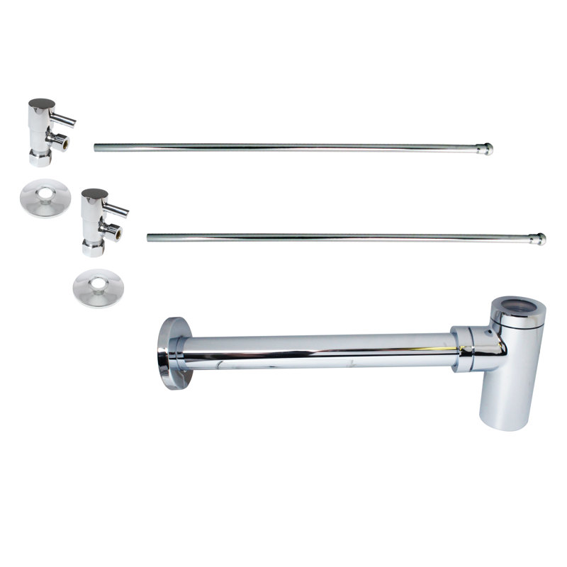Ensemble d'alimentation pour lavabo sur pied Westbrass, Chrome poli