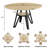 47.2 Inch Round Dining Table For 4, Kitchen Table With Rattan Storage Shelf, Natural-806290443