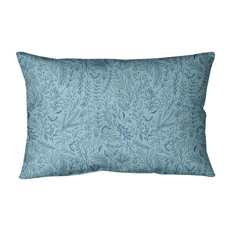 Coton rectangulaire Katelyn Elizabeth Ditsy, Pas de bourre, Bleu