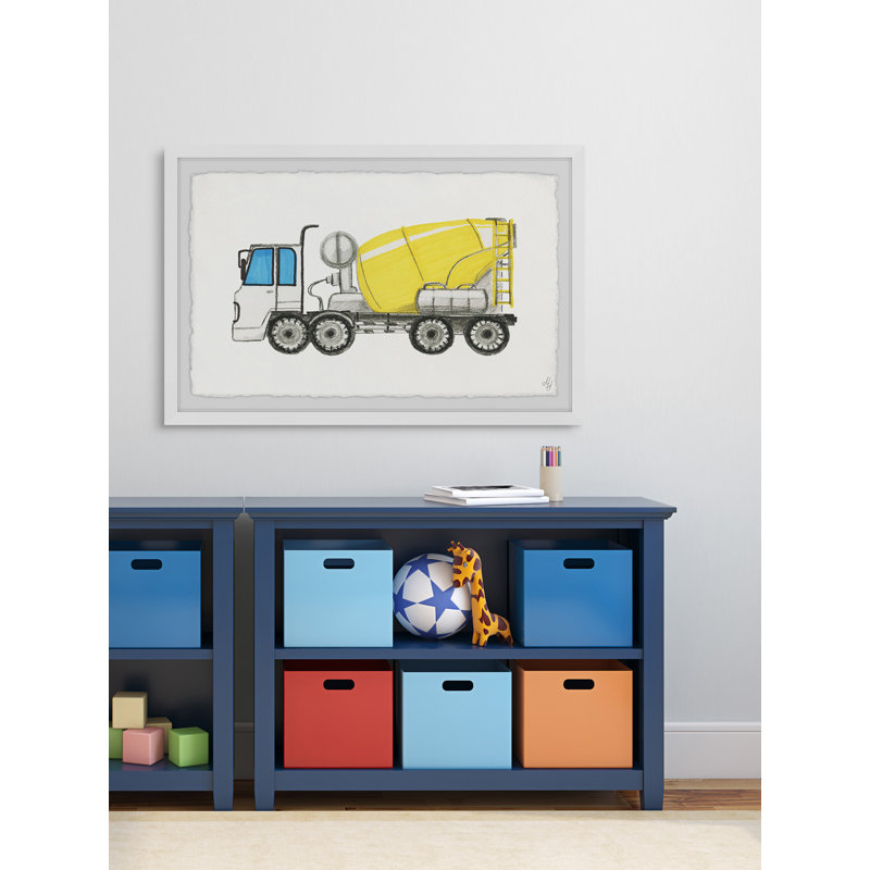 «Geraldine Concrete Mixer Truck», reproduction encadrée, H 8 po x l 12 po x P 1,5 po