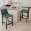 Tabouret de bar H 26 po entièrement assemblé, tabouret de bar rembourré en cuir Saddle avec siège rembourré, tabouret de bar à hauteur de comptoir avec repose-pieds à structure en métal pour comptoir de bar pour îlot de cuisine, brun-2110897002-2110765623