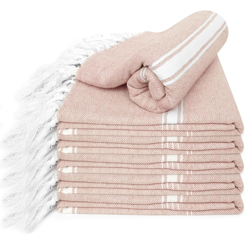 Cotton Beach Towel, Peach