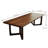 Roushey Walnut Rectangular Solid Wood Top with Solid Wood Base Dining Table-229101719