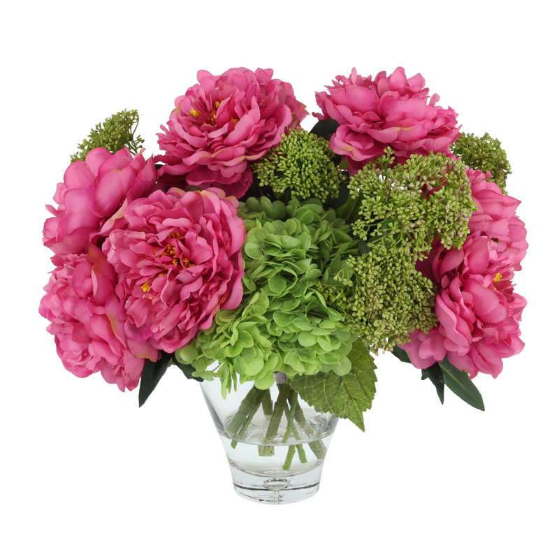 Mixed Floral Spring Centerpiece in Glass Vase