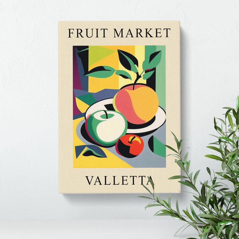 XMKTMKT-659 Valetta Fruit Market Exhibition Apple - Wrapped Canvas Print, 50cm H x 35cm W