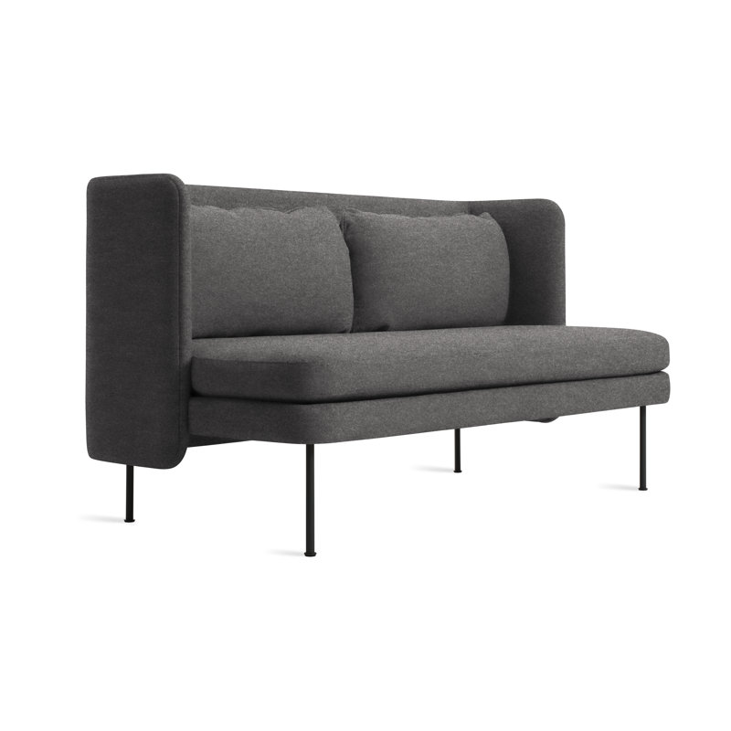Bloke Loveseat, Gabro Gray Wool Blend