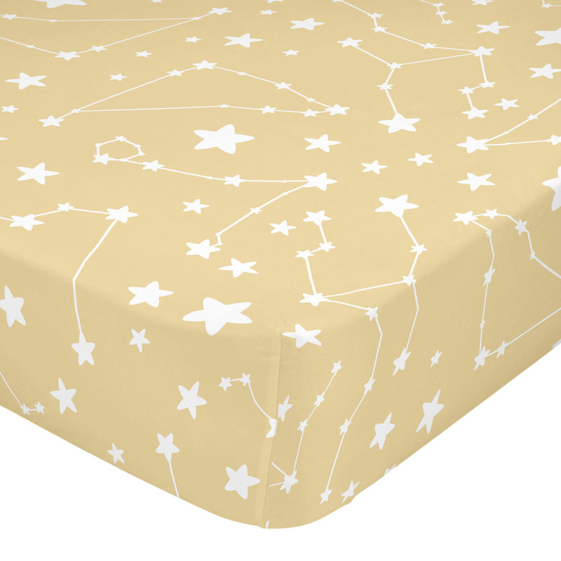 Carnahan 100% Cotton - Piece Standard Cot Fitted Sheet, 70cm W x 140cm L
