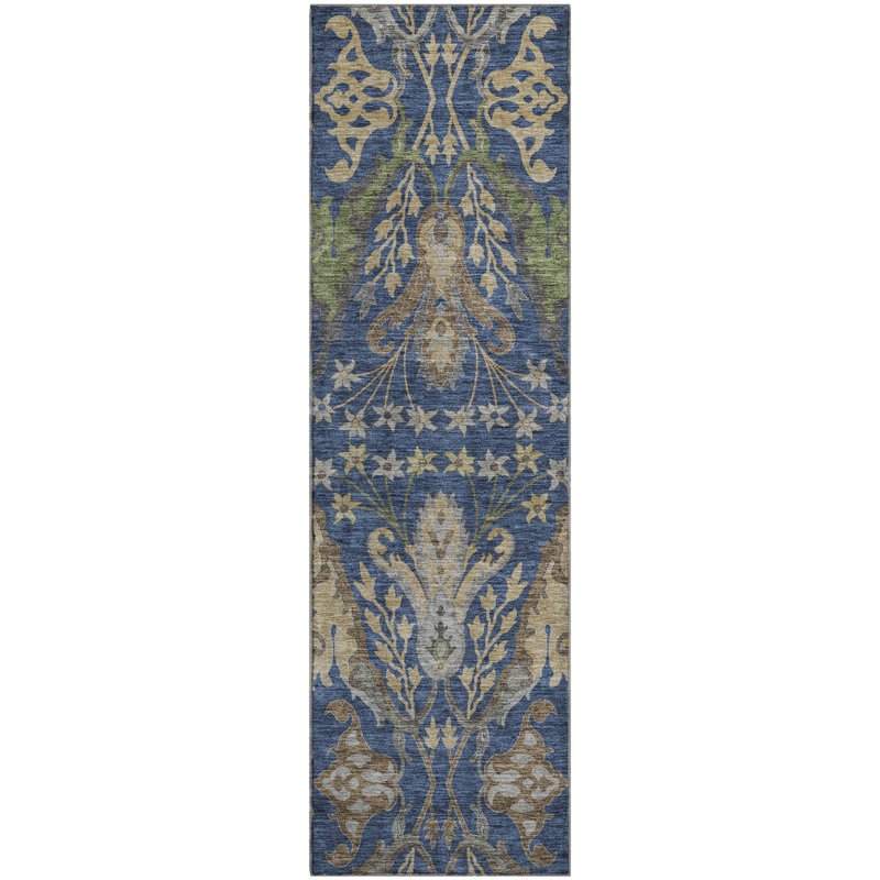 Premium Machine Washable Gurubaksh AMF1153 Global Rug, Tapis de couloir 2 pi 3 po x 7 pi 6 po