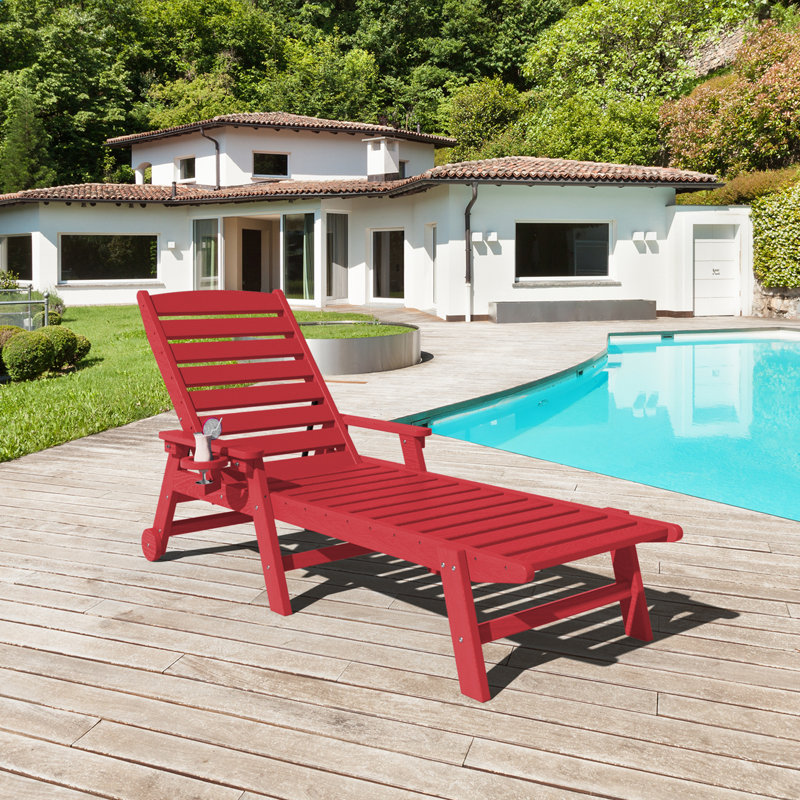 Chaise Adirondack d'extérieur Grzedzinska, Rouge