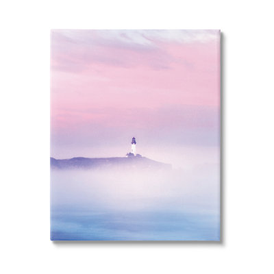 Au-531-Canvas, ciel brumeux rose et mauve sur toile par Dennis Frates, photographie