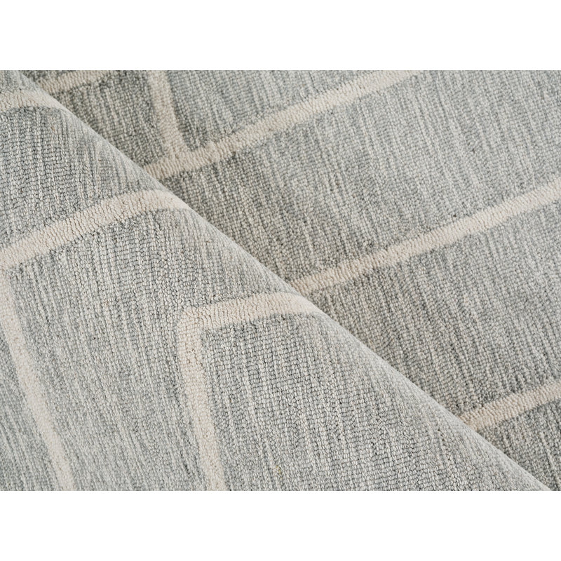 Tangiers Hand Tufted Abstract Area Rug in Blue/Ivory, Rectangle 5' x 8'
