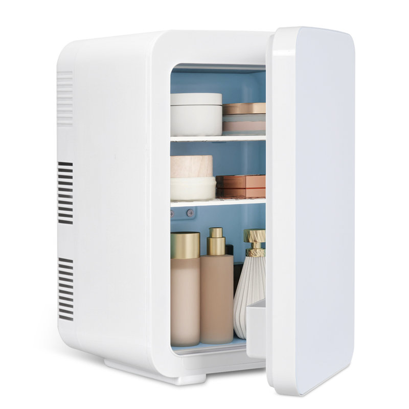 PULUOMIS Mini Fridge 10m³ L Mini Fridge with Freezer, White