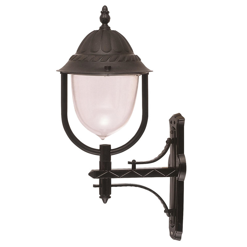 Sloat Black Outdoor Armed Sconce