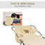 Chaise longue de plage pliante avec trou pour le visage et fentes pour accoudoirs, chaise de bronzage réglable à 5 niveaux avec coussin-1979851574