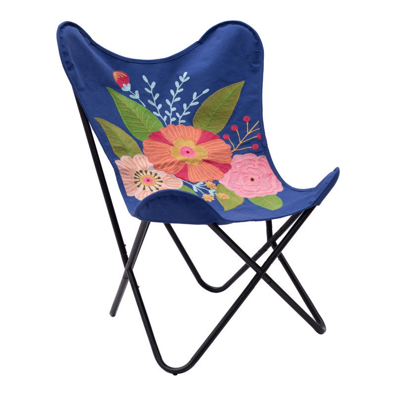  Fauteuil papillon bleu tropical