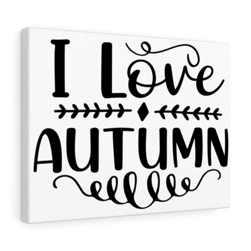 I Love Autumn - Wrapped Canvas Print