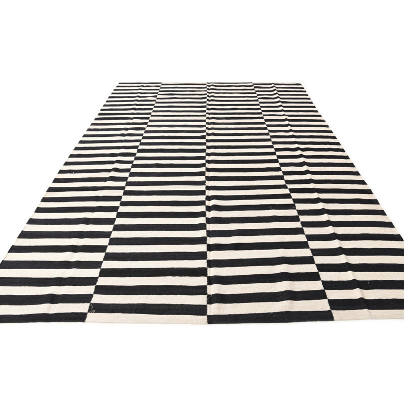 Tapis noir et blanc Mulloy