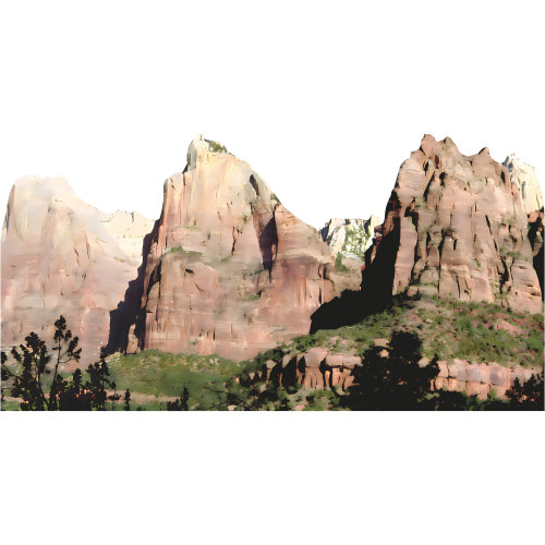 H13723 Three Patriarchs Zion Canyon Utah