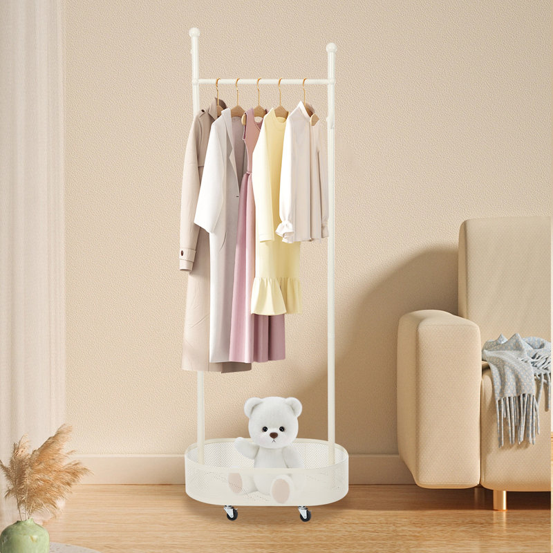 Portant à vêtements l 23,6 po, Blanc