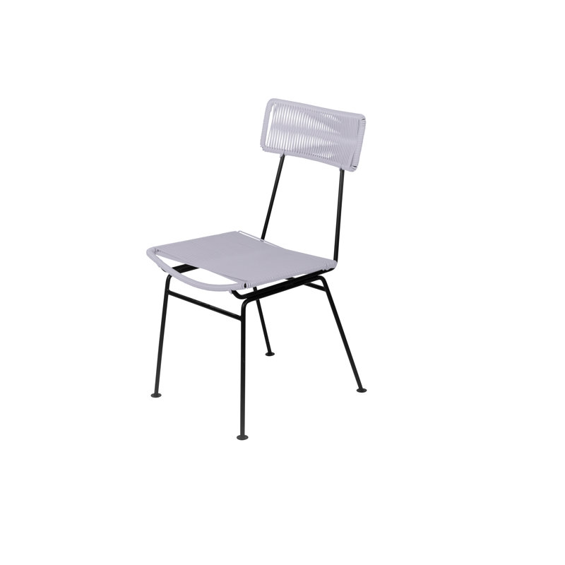 Chaise Hapi, Gris clair / noir