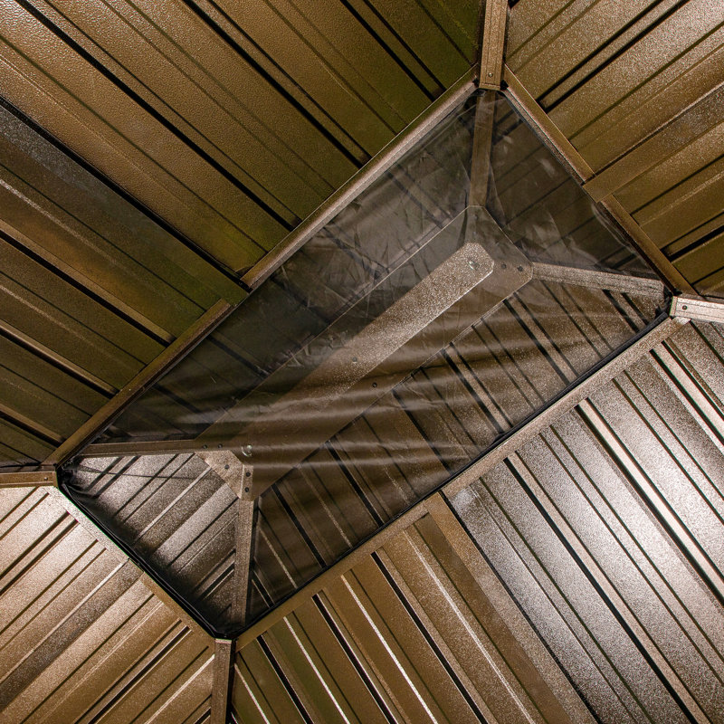 Abri de jardin en métal l 12 pi L 10 pi. D Pavillon de jardin en aluminium