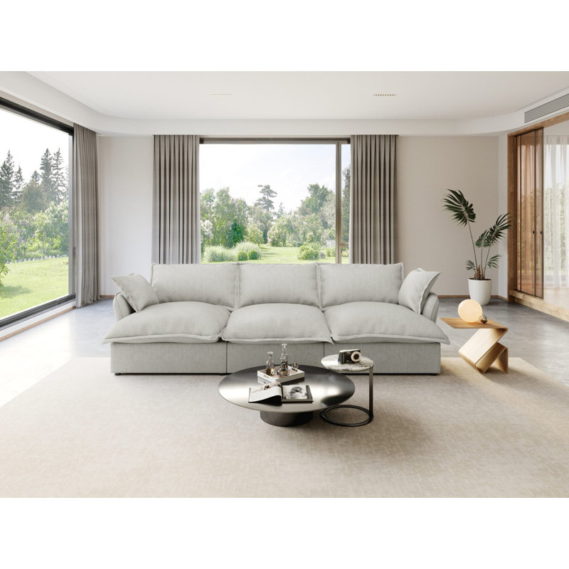 Modular Sectional Couch Down Filled Sofa, Comfty Convertible Deep Seat Cloud Couch For Living Room, Detachable Washable Couches Cushion Covers