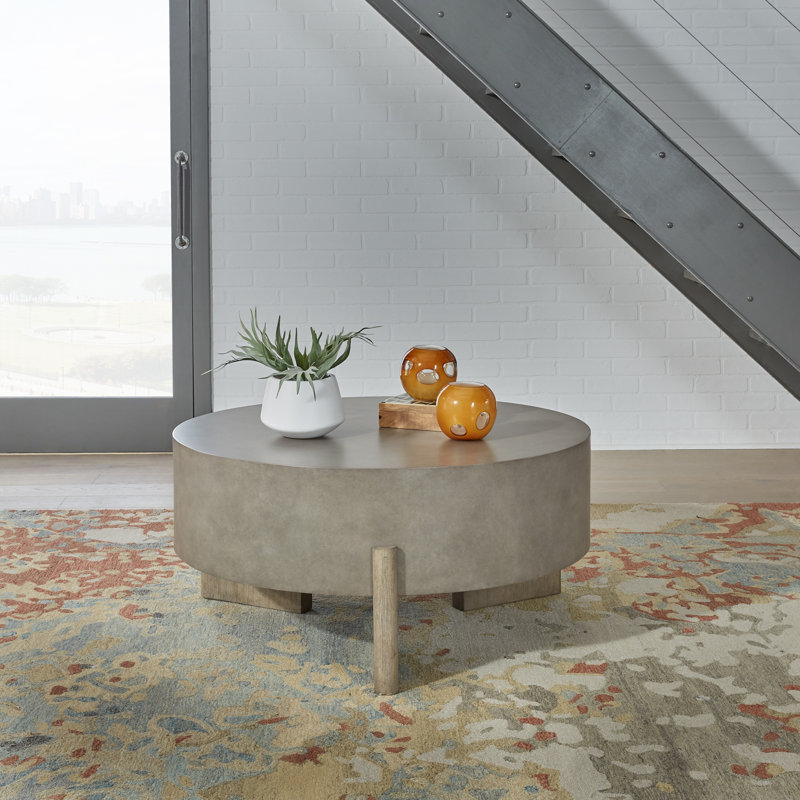  Table basse contemporaine Barchetta avec plateau en faux béton