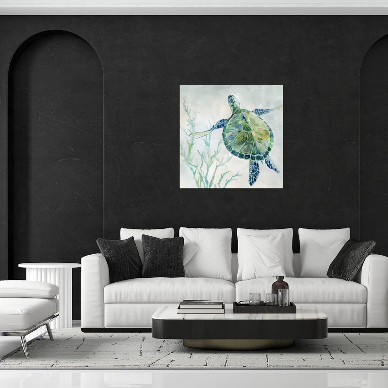 «Seaglass Turtle II» par Carol Robinson - impression non encadrée, H 24 po x l 24 po x P 0,25 po