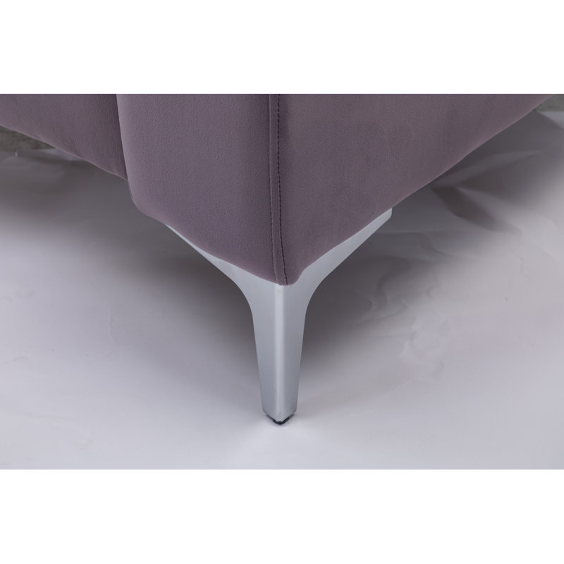 136" Wide Thistle Velvet Curved Sectional Sofa