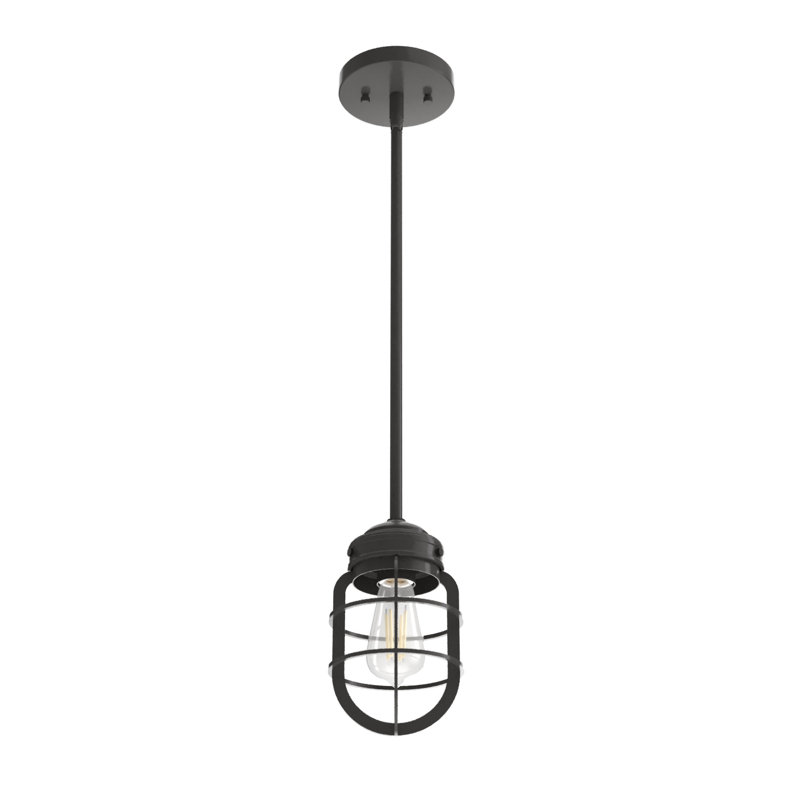 Mini-luminaire suspendu à 1 lumière Starklake, Bronze noble