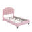 Upholstered Flower-Shape Bed, Elegant Flowers Headboard With LED Light Strip-545647388-559025922