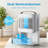 Kloudic 90 oz (2800ml) Table Top Dehumidifier for Rooms, Basements, Up to 2000 sq.ft (2h), 2X Efficient Dehumidification, Auto Defrost, Washable Filter, Auto Shut Off, Quiet Sleep Mode & Timer, White