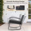 Steel 2-Person Rocking Seating Group with All-Weather Wicker Back, Cushions & Coffee Table-1863531793