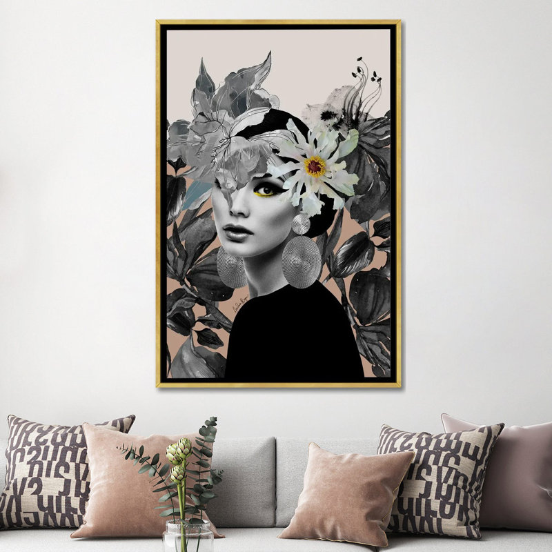 Clicquot pêche - reproduction d'art murale - toile encadrée, H 60 po x l 40 po, Doré