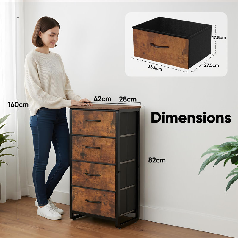 Chest of Drawers, Brown