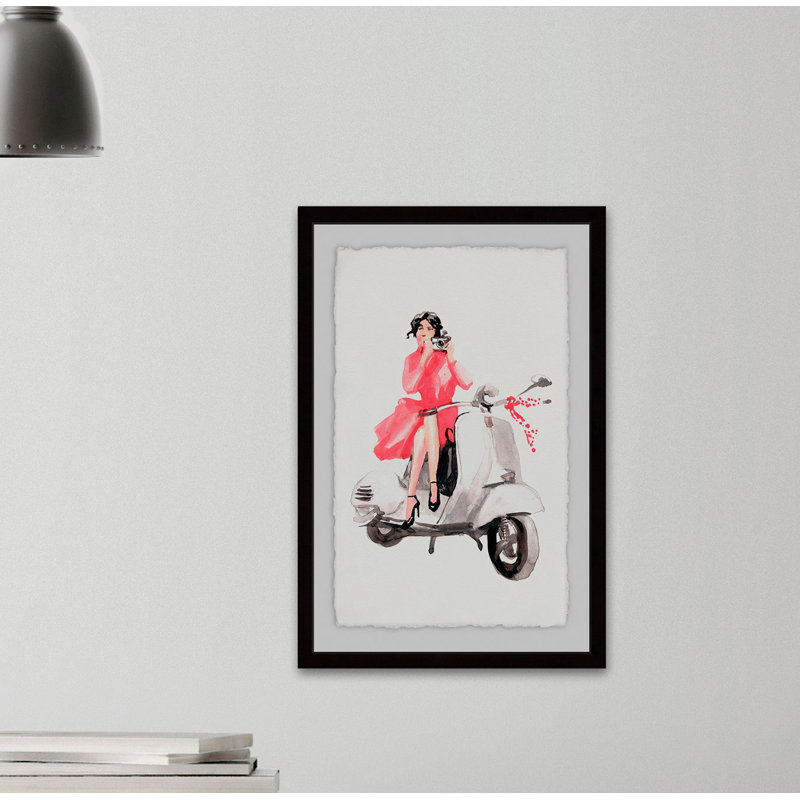 Photo Scooter - Single Picture Frame Painting, 91 cm H x 61 cm W