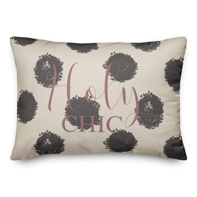 Coussin lombaire rectangulaire à pois
