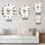Tropical Beiges Leaves - Traditional wall clock-60327126