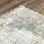 Tapis abstrait ivoire / gris / orange-407626675