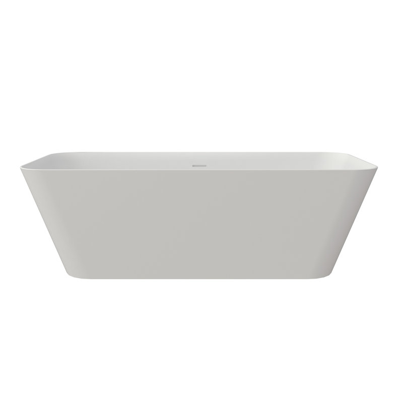 Solid Surface Soaking Bathtub - Deep Soak Freestanding Tub