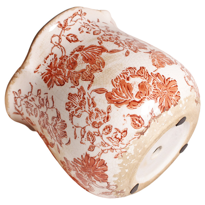 Porte-ustensiles de cuisine et pot à fleurs Adairsville Mid-Century Modern, Rouge