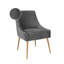 Chaise d'appoint rembourrée avec revêtement en velours plissé Rizo-577511633-577511647
