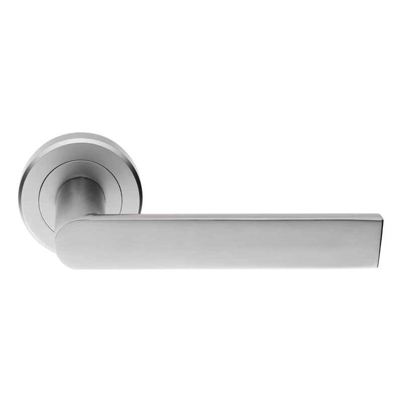 Serozzetta Latch Door Handle, Satin Chrome
