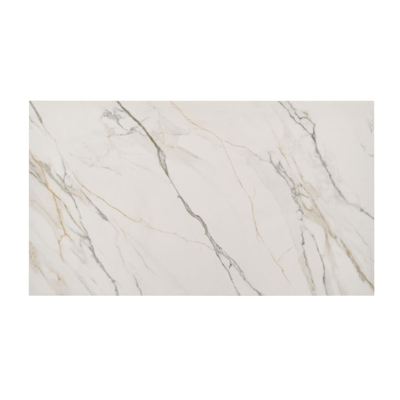 Couleur du plateau de table rectangulaire en noyer foncé: porcelaine blanche