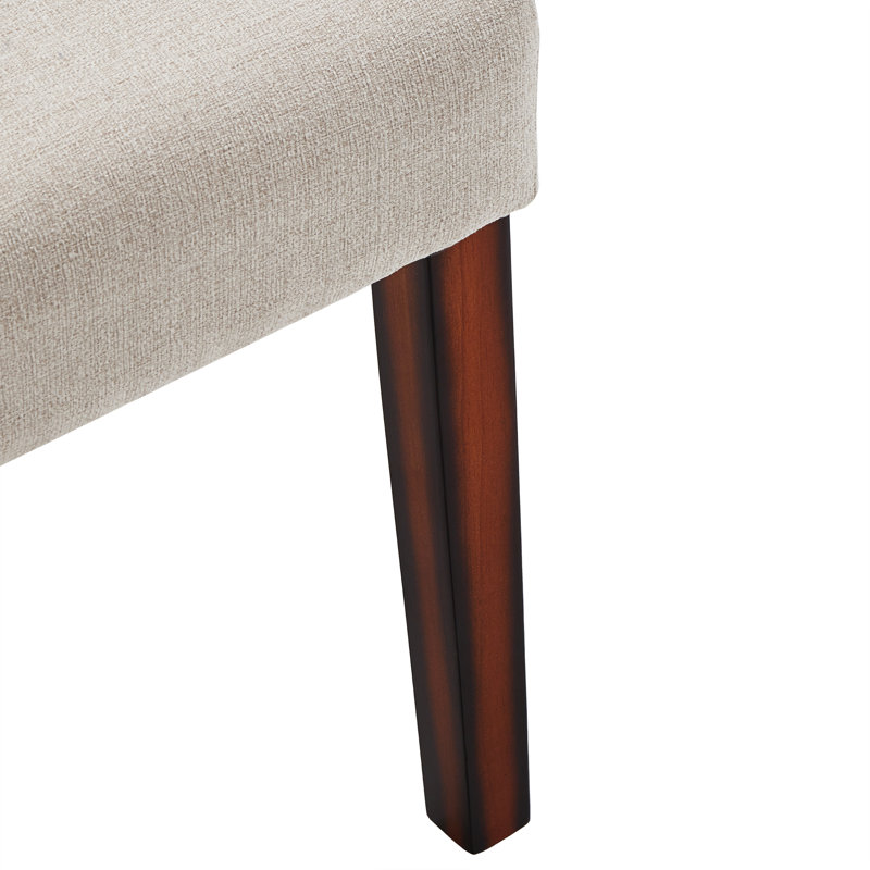 Lancaster 20.5'' H Upholstered Parsons Chair, Polyester Blend Beige 